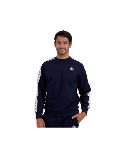 SUDADERA azul KAPPA azul  CUELLOS REDONDO BANDA...