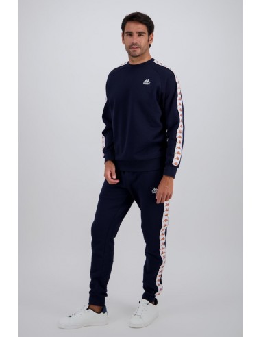 SUDADERA azul KAPPA azul  CUELLOS REDONDO BANDA...