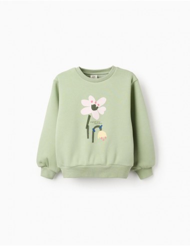 SUDADERA NIÑA ZIPPY CON ESTAMPADO DE FLORES