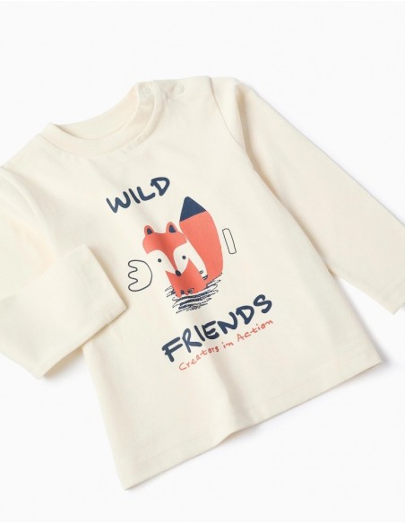 CONJUNTO TRES PIEZAS BEBE NIÑO ZIPPY `ZORRO´