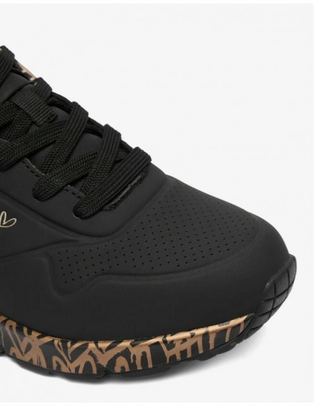 Calzado Sneaker-SKECHERS UNO - LOVING LOVE-155506-BKRG-MUJER-NEGRO