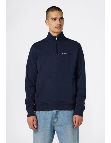 Sudadera Champion Half Zip Sweatshirt-221797-BS501-AZUL MARINO-HOMBRE