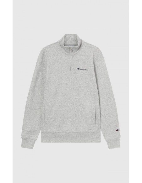 Sudadera Champion Half Zip Sweatshirt-221797-EM021-GRIS CLARO-HOMBRE