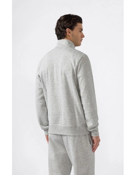 Sudadera Champion Half Zip Sweatshirt-221797-EM021-GRIS CLARO-HOMBRE