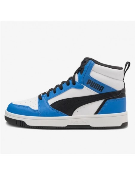 PUMA Calzado multideporte-Puma Rebound V6 Mid-393831-06- BLANCO NEGRO AZUL