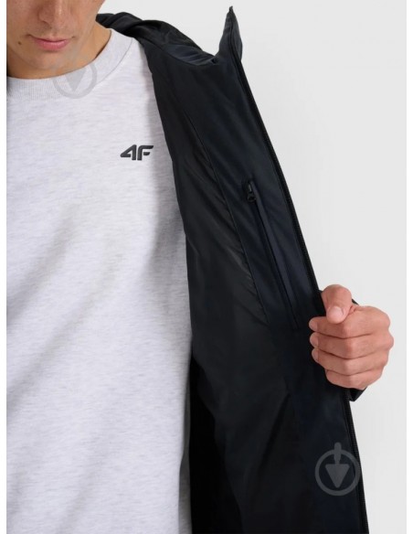 ABRIGO negro 4F REGULAR FIT KNEE LENGTH black 4FWAW25TTJAM0095-20S