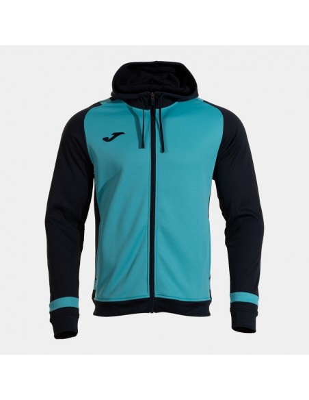 CHAQUETA CHANDAL azul JOMA LIDER TURQUESA FLÚOR DARK NAVY NIÑO 104300-013