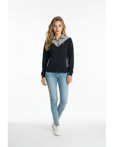 Chaqueta negra -blanca SLX black mujer