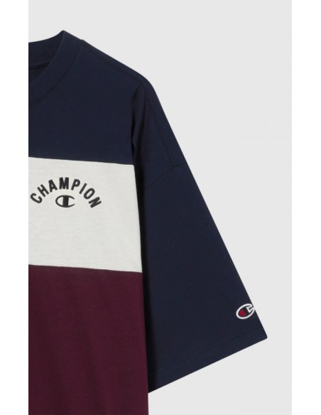 CAMISETA azul manga corta Champion T-Shape BS501 HOMBRE 221743-BS501