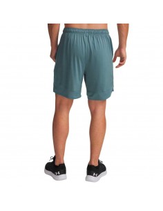 Pantalón corto verde UNDER ARMOUR  TECH VENT 7in hombre... 2