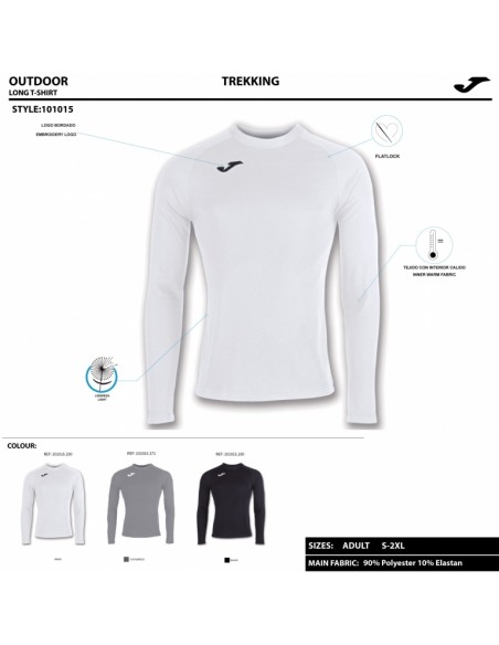 Camiseta Térmica Blanca JOMA-CAMISETA BRAMA FLEECE BLANCO M/L manga largar