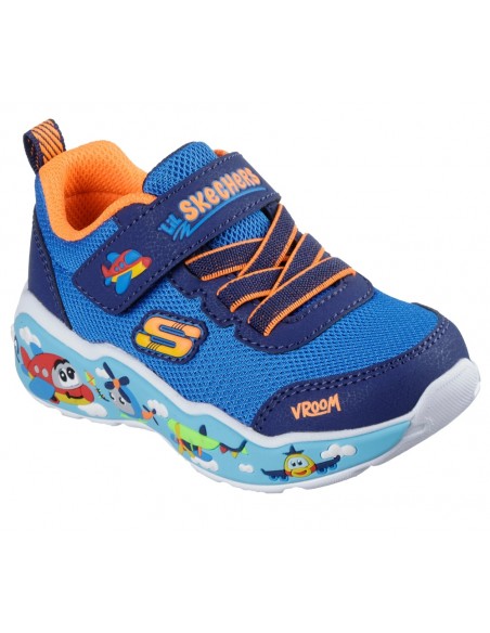 Calzado-SKECHERS PLAY SCENE-407312N-BLNV-NIÑO-AZUL