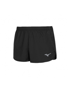 PANTALÓN RUNNING MIZUNO CORTO TEAM MZNRB SPLIT SHORT NEGRO