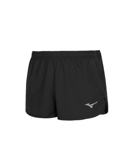 PANTALÓN RUNNING MIZUNO CORTO TEAM MZNRB SPLIT SHORT NEGRO