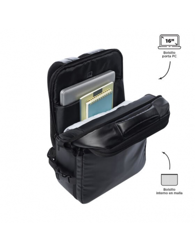 MOCHILA TOTTO EXPANDIBLE Y BOLSILLO PORTATIL...