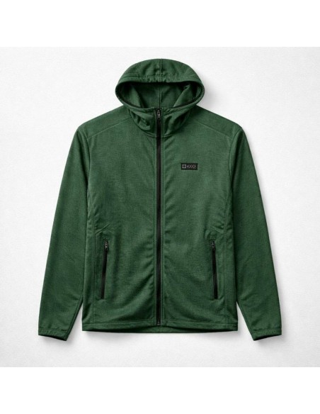 Sudadera Verde +8000 TIROS 253 hombre Abierta Capucha