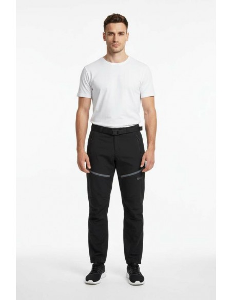 Pantalón Negro +8000 RUFI 005 hombre Trekking
