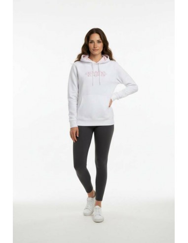 SUDADERA +8000 BLANCA CAPUCHA MUJER LARYS 8239-020