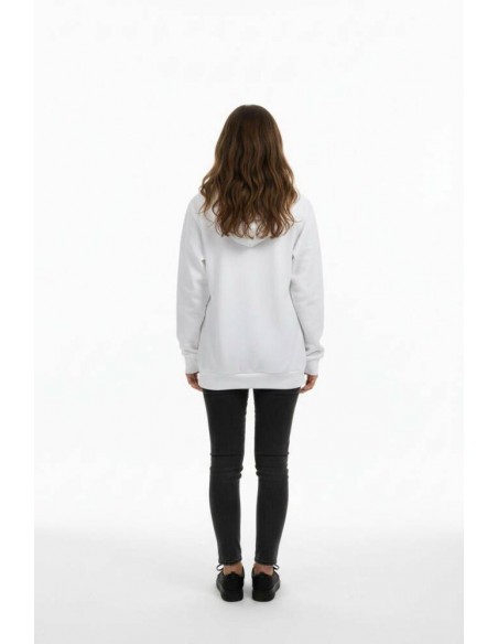 SUDADERA +8000 BLANCA CAPUCHA MUJER LARYS 8239-020