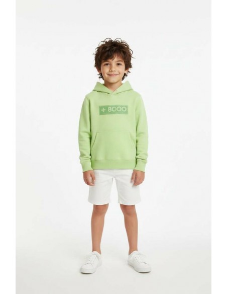 SUDADERA +8000 VERDE CAPUCHA JAQUEN 8240-058 JUNIOR