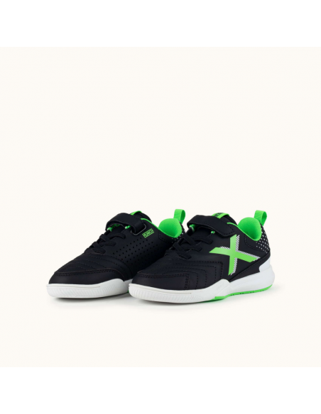 Zapatillas Negras Munich RONDITO KID ELASTIC LACE niño Futbol Sala 4067020