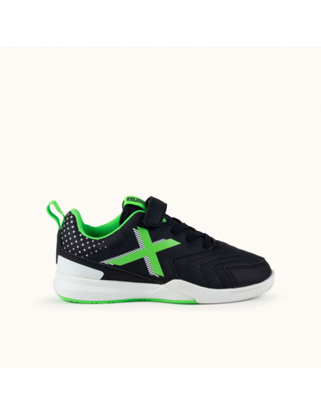 Zapatillas Negras Munich RONDITO KID ELASTIC LACE niño Futbol Sala 4067020