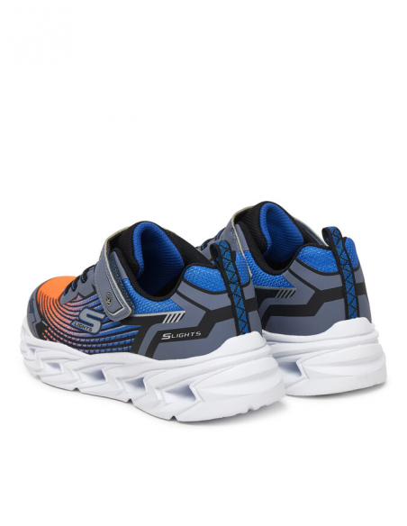 ZAPATILLAS SKECHERS VORTEX 3.0  NIÑO LUCES GRIS/NARANJA 400590-BBOR