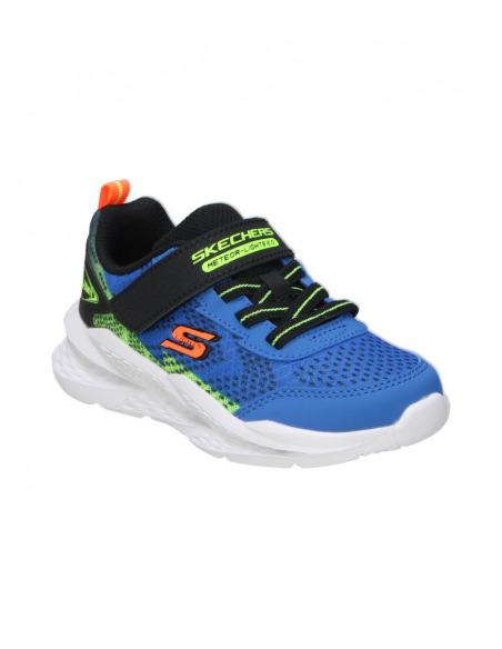 ZAPATILLAS SKECHERS METEREO LIGHTL 401490-BLBK AZUL NIÑO CON LUCES