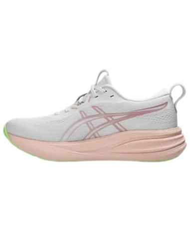 Zapatilla blanca-rosa Asics runing mujer...