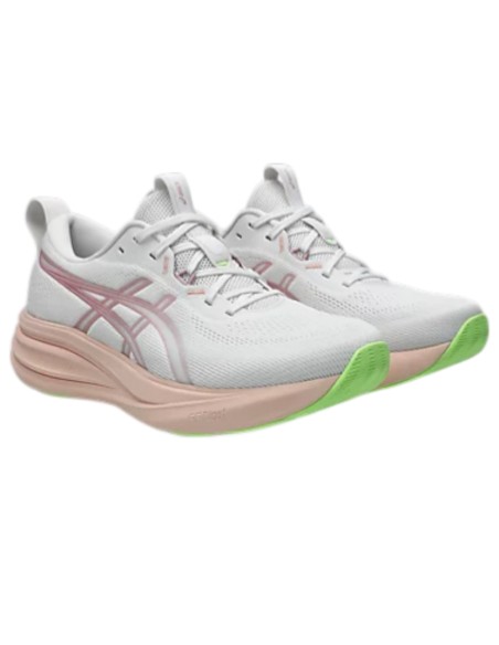 Zapatilla blanca-rosa Asics runing mujer 1012B930-100