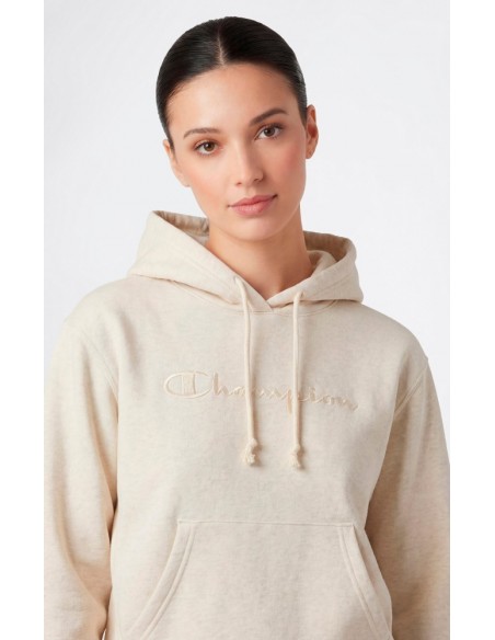 SUDADERA CHAMPION 118553 EM005 OHMM BEIGE MUJER CAPUCHA