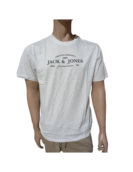 Camiseta JACK & JONES JPRBLAKEVIN SS TEE FST 12298017 Blanco Blanco