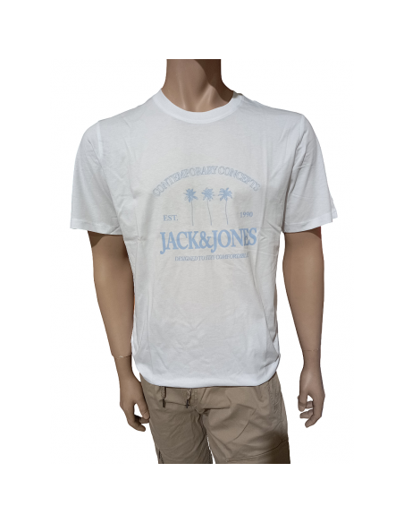 Camiseta JACK & JONES JORNANTUCKET TEE SS CN FST 12297895 Blanco Blanco