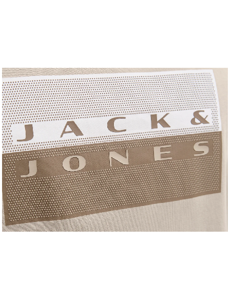 Camiseta JACK & JONES JCOFUSION DOTS PRINT TEE SS CREW SN 12289863 Beige Beige