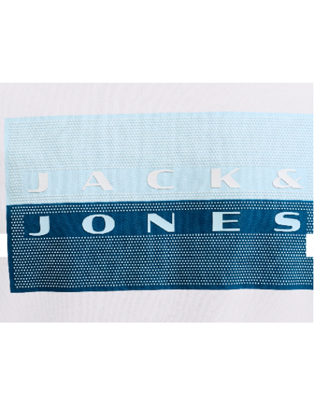 Camiseta JACK & JONES JCOFUSION DOTS PRINT TEE SS CREW SN 12289863 Blanco Blanco