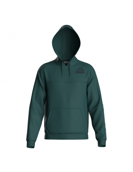 SUDADERA KAPPA LOGO TAPE GAGIMELO 322E26W-WQJ VERDE HOMBRE CAPUCHA