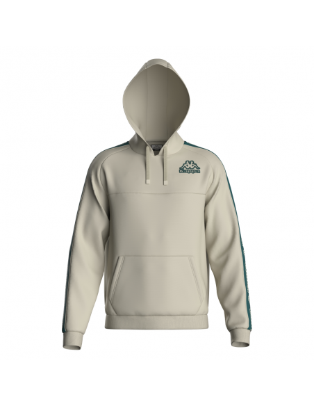 SUDADERA KAPPA LOGO TAPE GAGIMELO 322E26W-855 BEIGE HOMBRE CAPUCHA