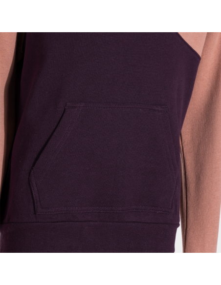 SUDADERA JOMA PARK LIGHT BROWN BURGUNDY 500799.832 GRANATE CAPUCHA