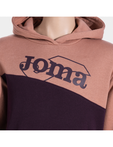 SUDADERA JOMA PARK LIGHT BROWN BURGUNDY 500799.832 GRANATE CAPUCHA