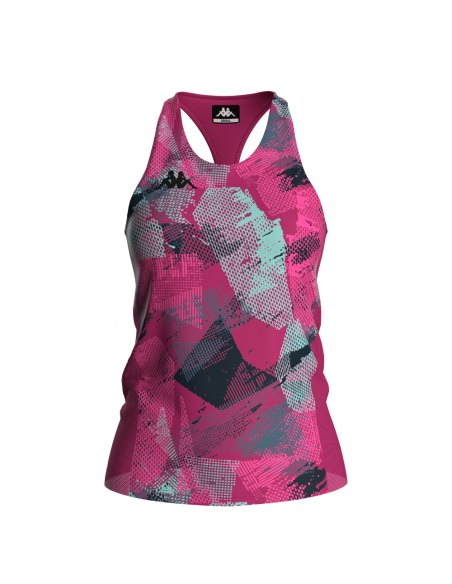 CAMISETA KAPPA IDFAX 382657W-A07 ROSA MUJER ESPALDA CRUZADA