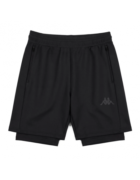 PANTALON CORTO KAPPA IÑIGO PRO 311P6KW-005 NEGRO HOMBRE MULTIDEPORTE