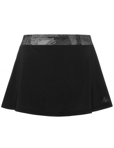 FALDA PADEL KAPPA IDLEN 37228CW-A09 NEGRO MUJER CON PANTALON CORTO