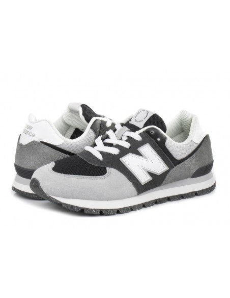ZAPATILLAS RETRORUNNING NEW BALANCE 574 NEGRO GRIS BLANCO