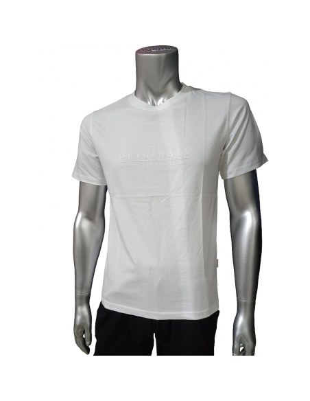 Camiseta JACK & JONES JORCATSKILLS MINIMAL TEE CEW NECK LN 12290315 Blanco Blanco