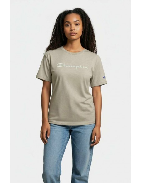 CAMISETA M/C GRIS CHAMPION MUJER 118382-EM005