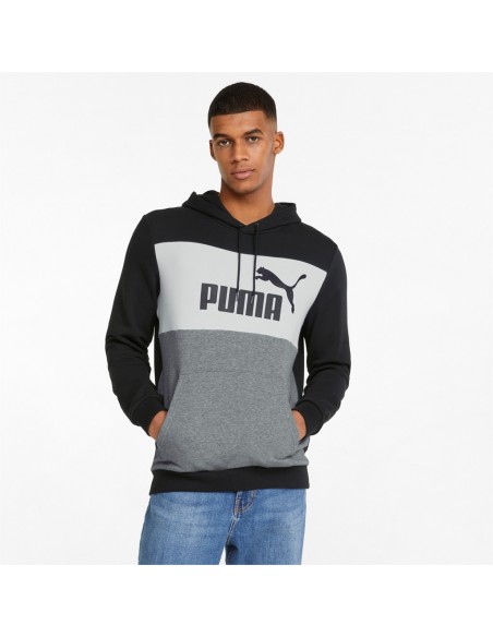 ESS+COLORBLOCK HOOD , PUMA BLACK, USXL
