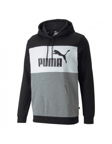ESS+COLORBLOCK HOOD , PUMA BLACK, USXL