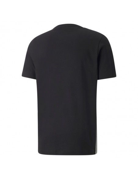 PUMA ESS+COLORBLOCK TEE,PUMA BLACK