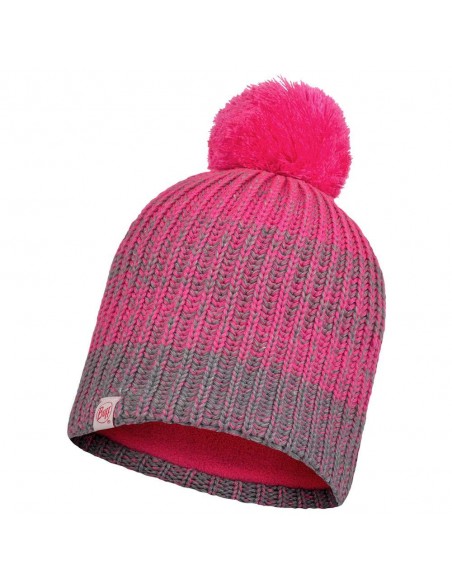 Knitted &Fleece Band Hat-Gella Pump Pink