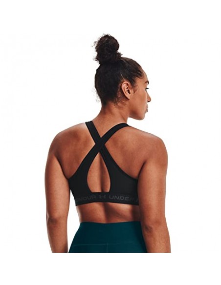Top sujetador negro Under Armour negro mujer